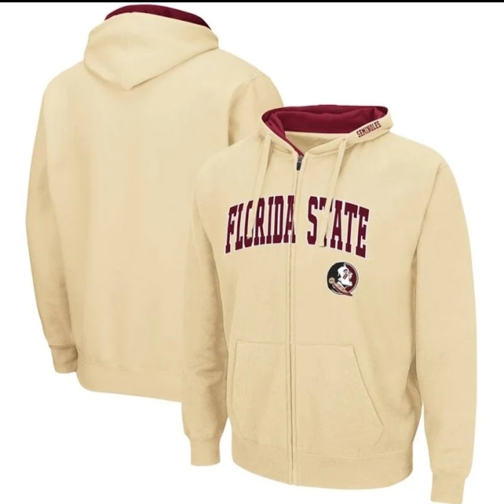 D6- Colosseum Cream and Maroon Florida State Hoodie